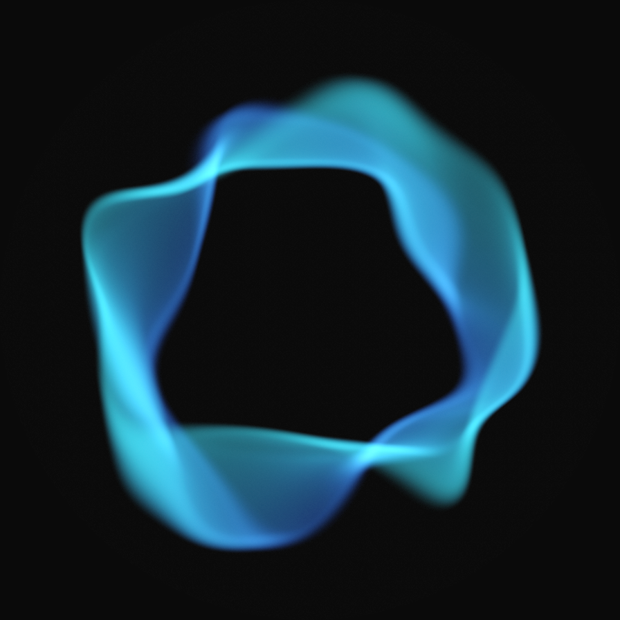 The aura audio visualizer in LiveKit's Agents UI component library, designed in partnership with Unicorn Studio.